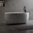 47'' Independent Solid Surface Resin Stone Bathtub, A Modern Designed Independent Bathtub With Pop-Up Drainage And Overflow Pipes, Suitable For Small Households-123339626
