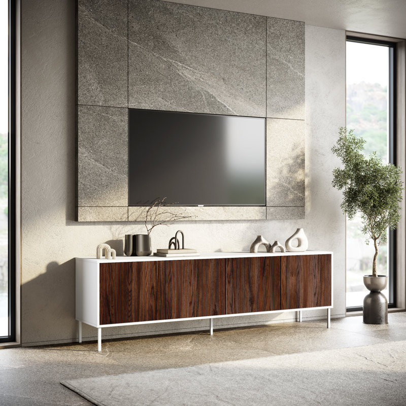 Bokamp 604.52cm Sideboard, White/Brown