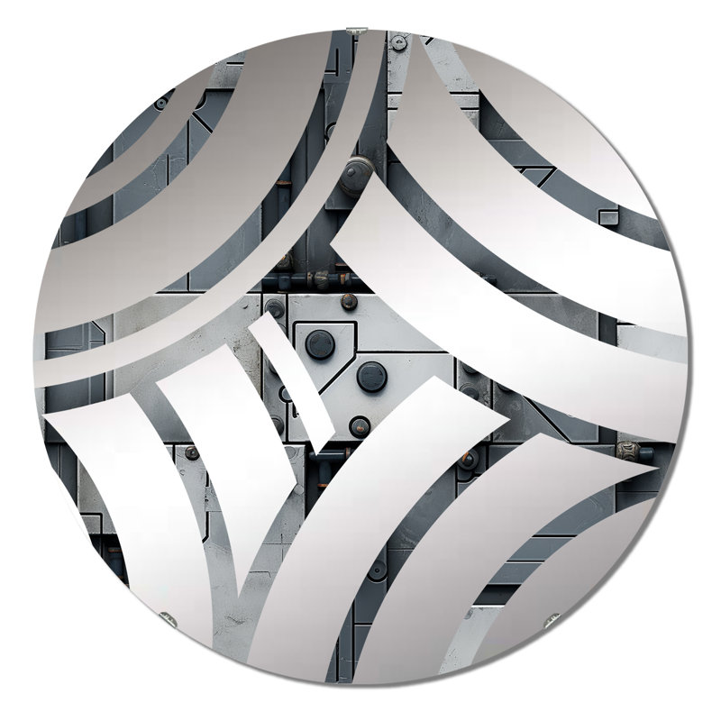 Béton industriel - Miroir décoratif, 31,4 po x 31,4 po