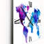 Horloge murale moderne mauve et bleue-1294934018