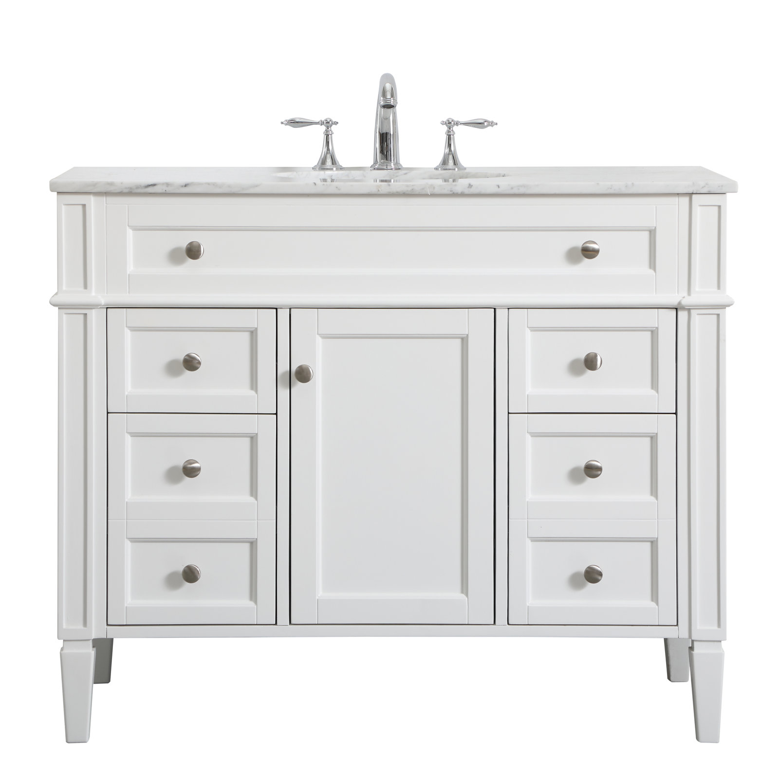 Rivers 42'' Single Bathroom Vanity, White