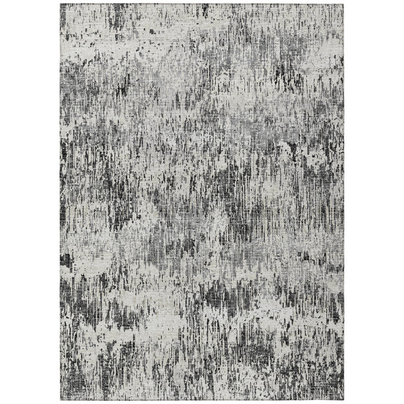 Tapis intérieur / extérieur en polyester tissé à la machine Riordan, Rectangle 8 pi x 10 pi