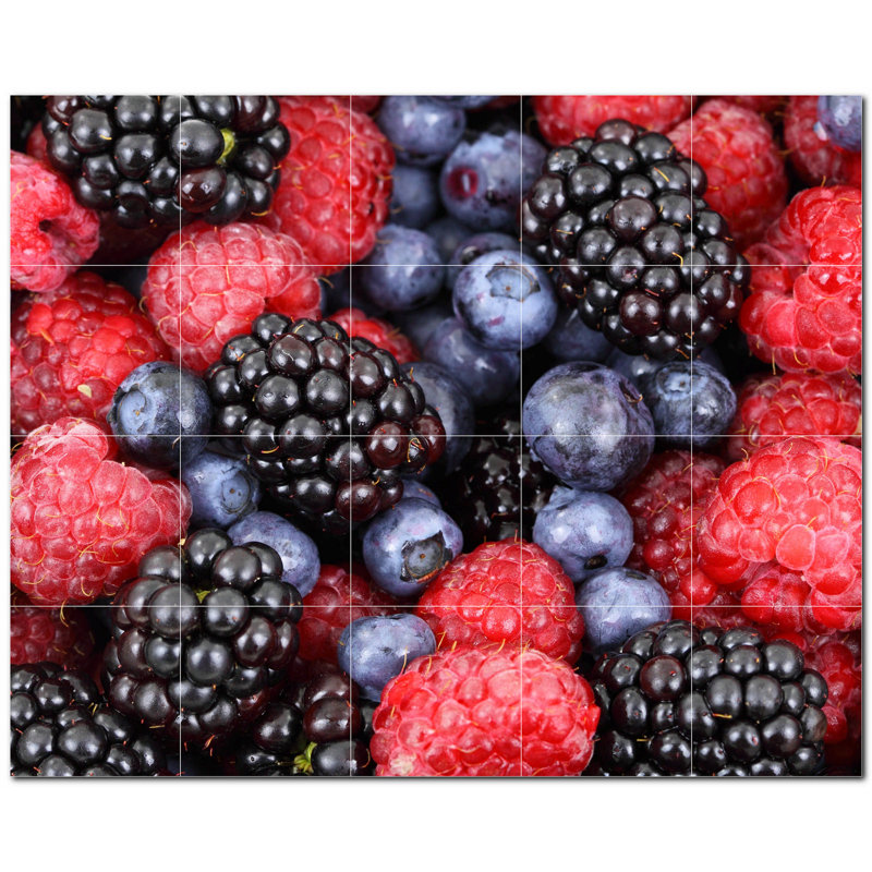 Murale décorative en céramique 6 po x 6 po Fruit Photo