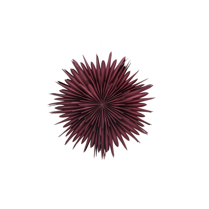 Brooklana 1 - Light Geometric Pendant, Dark Red, 80cm H x 80cm W x 80cm D