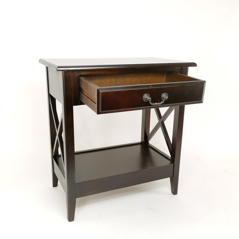Trost 23.5'' W Solid Wood Nightstand, Espresso