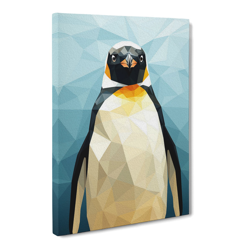 Penguin Geometric - Wrapped Canvas, 60cm H x 40cm W x 3cm D