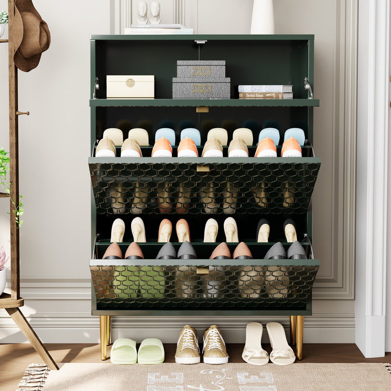 Rangement à chaussures 24 paires, Vert