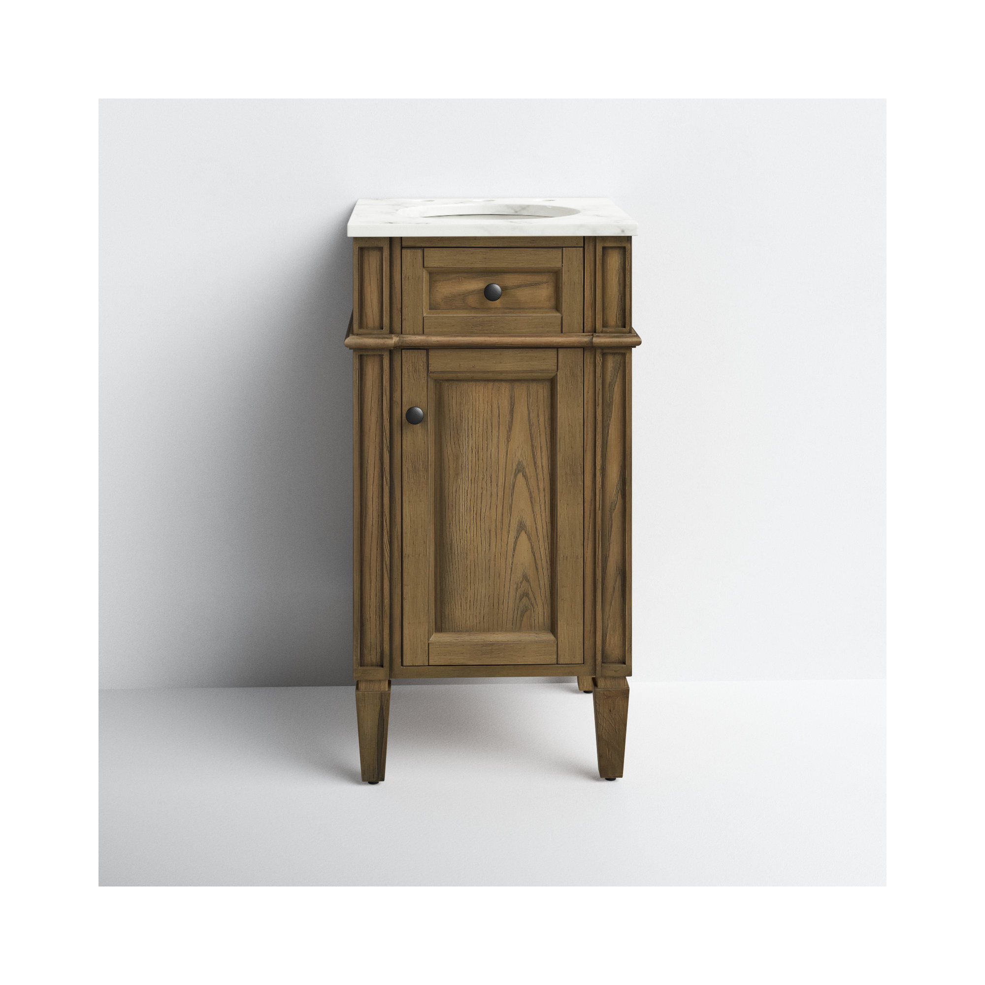 Rivers 18'' Single Bathroom Vanity, Driftwood