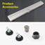 24'' W Linear Grid Shower Drain