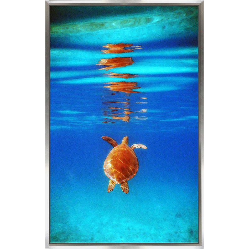 " View From Below I " by Kathy Mansfield, 33.5" H x 21.5" W x 2" D, Silver Floater Frame