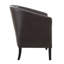 Malia Vegan Leather Barrel Club Chair with Wood Legs-16760843