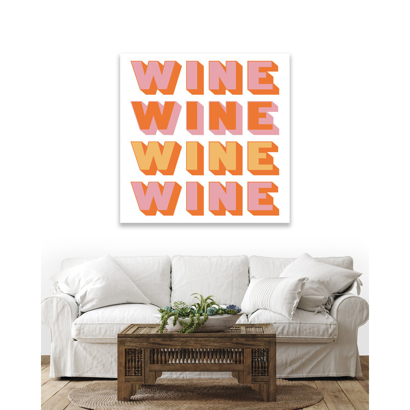 Wine Print by Yaffa G, Wrapped Canvas, 51" H x 48" W