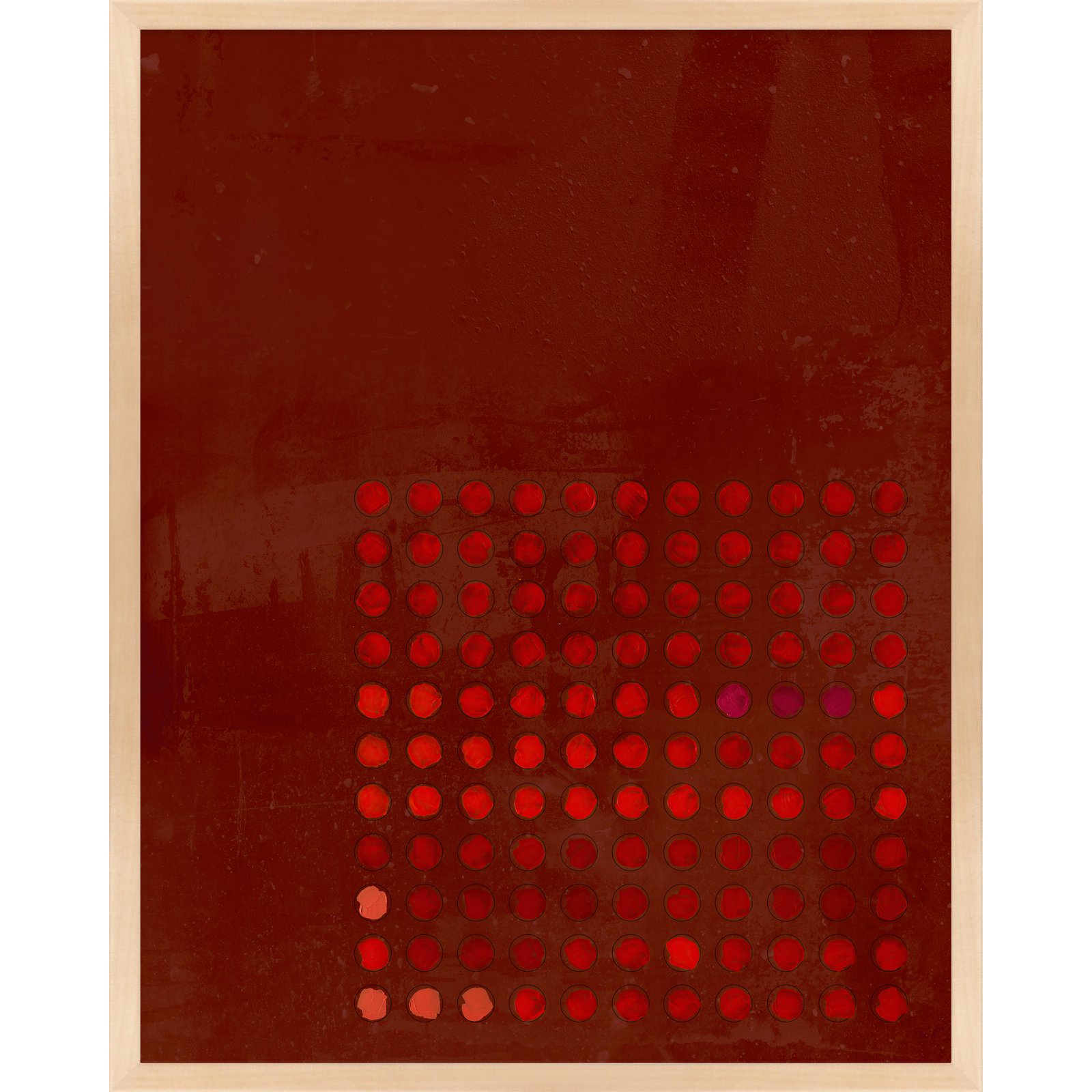 Circles In Squares 7 by Jacques Pilon, Brown, 25" H x 20" W x 1.25" D