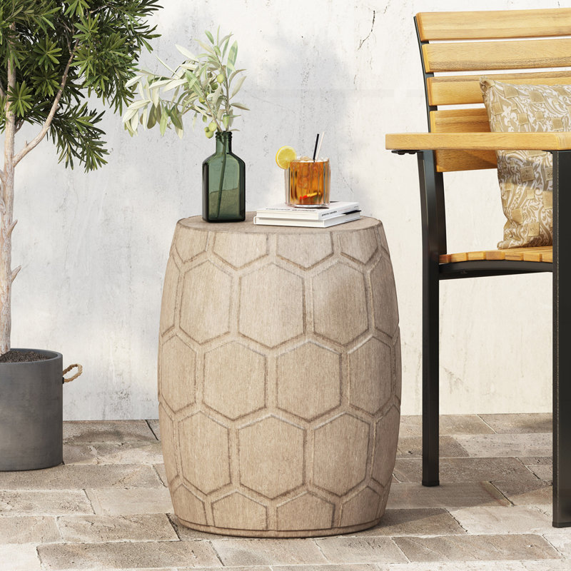 Outdoor Lightweight Concrete Side Table