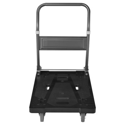 Foldable Push Cart Dolly, 1000 lbs Capacity, Folding Platform Truck with Swivel Wheels, Moving Platform Hand Truck Flatbed Cart, Space Saving Push Handle, for Easy Storage, 35.2 x 23.4 x 33.5 in