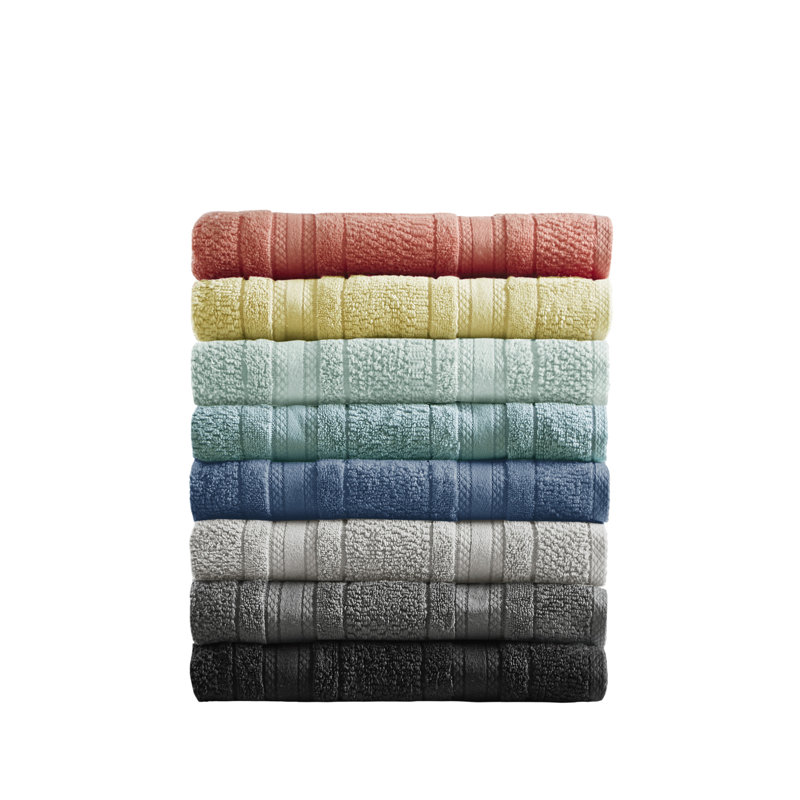Ensemble de serviettes 100% coton Adrien, Gris foncé