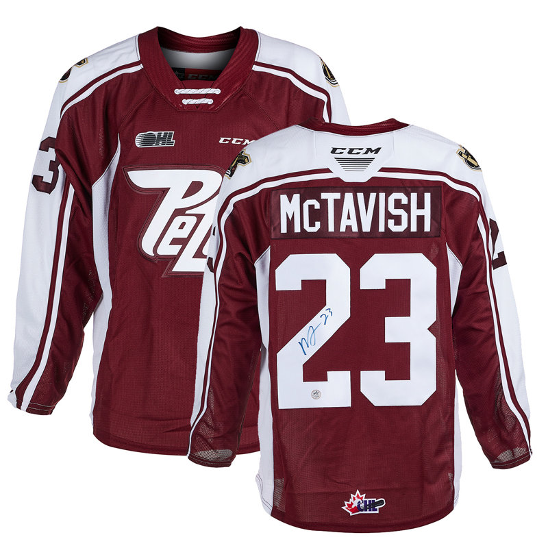 Mason McTavish Peterborough Petes de la LCH chandail autographié