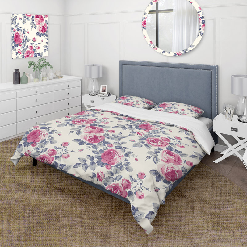 Ensemble de housse de couette Traditional, Housse de couette pour grand lit et 2 taies décor