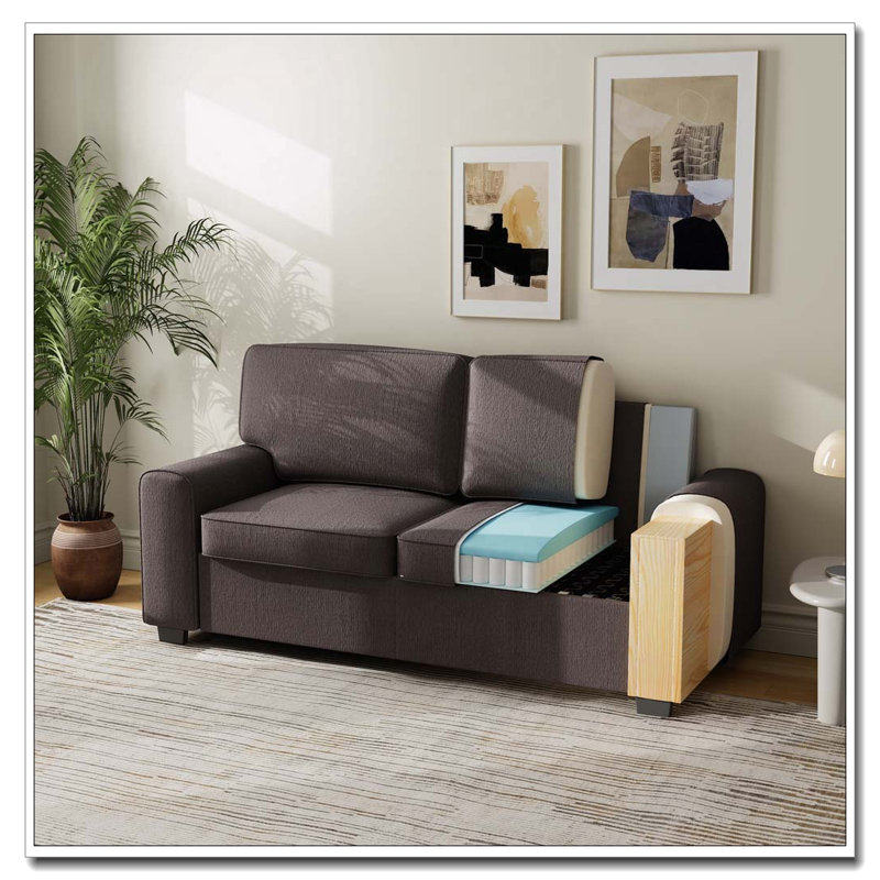 Canapé en chenille 69,6 po, Gris