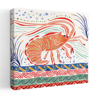Art nautique nautique V avec animaux bleu
