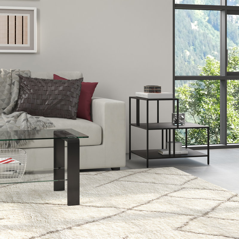 Ronnie Steel Top End Table, Blackened Bronze