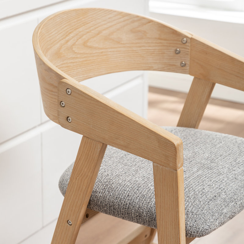 Tabouret de comptoir rembourré Devane, Light Grey
