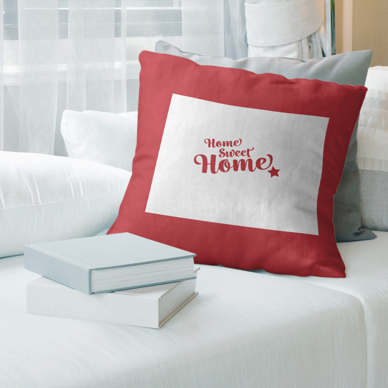 Coussin doux home, Casper, 26 po x 26 po, Rouge