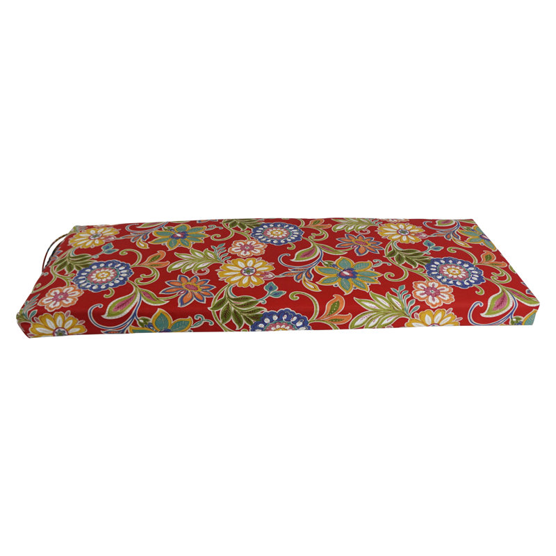 Coussin de banc intérieur / extérieur résistant aux intempéries, Pompéi Alenia, H 3,5 po x l 51 po x P 19 po