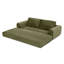Canapé-lit convertible 2 en 1, canapé-lit moderne en velours côtelé avec 2 oreillers, canapé-lit futon modulaire rembourré sans dossier avec lit gigogne, canapé-lit modulaire pliable pour salon, vert-1025451671-1025451629