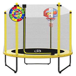 Trampoline de cour arrière de 2,75 pi avec enceinte sécuritaire Langxun