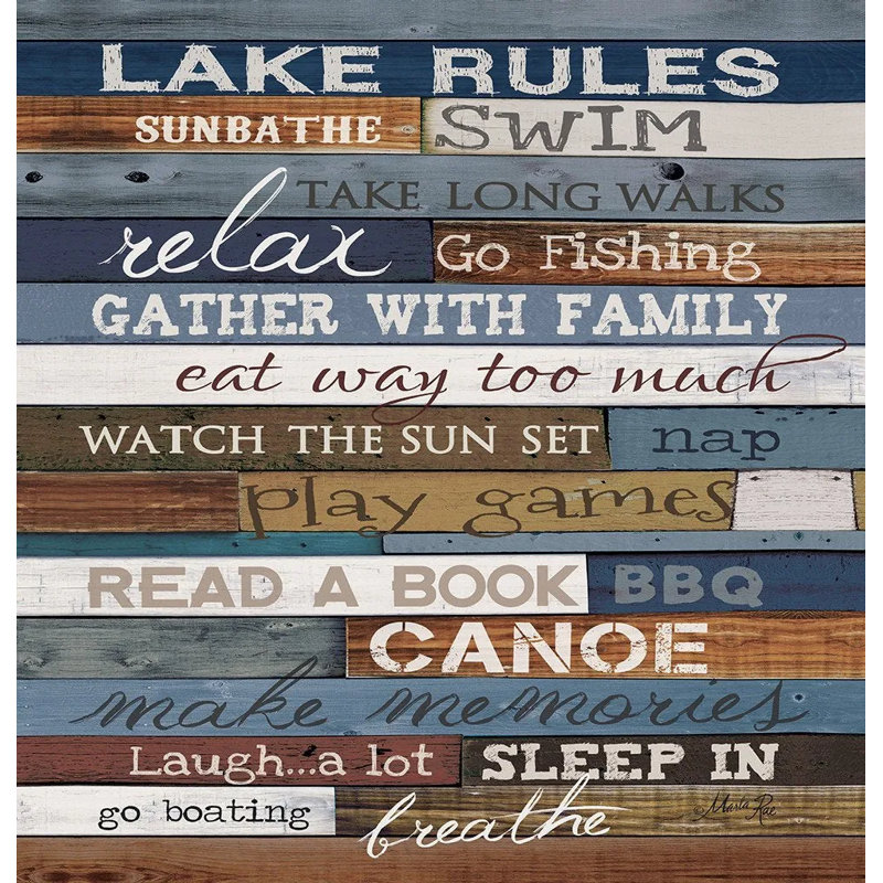 Rideau de douche Macédoine Lake Rules par Laural Home