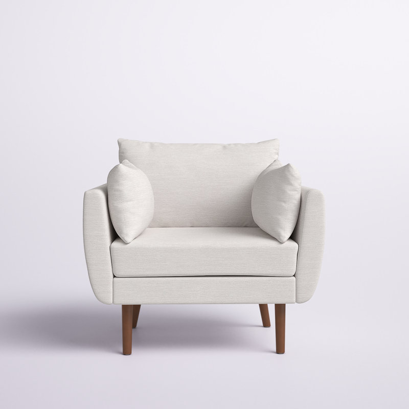 Artemia Upholstered Club Chair, Beige Polyester