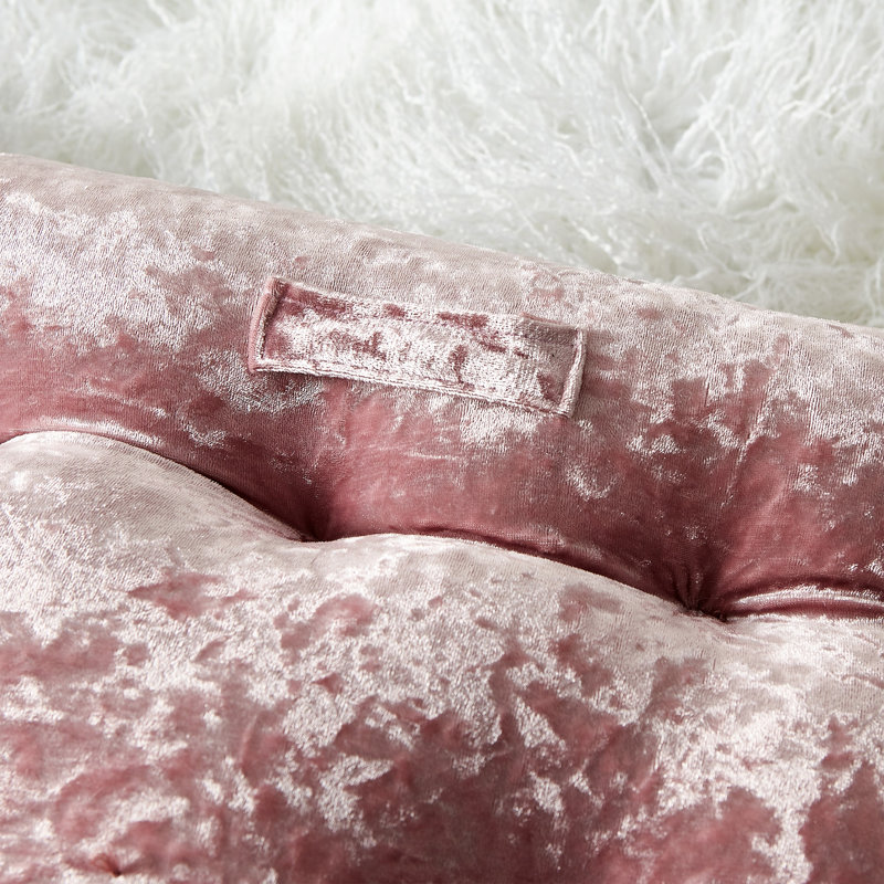Rainha Cushion Tufted College Headboard - Velvet Crush, Pink