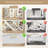 47" Fluted Vanity Desk with Adjustable LED Lights & Charging Station, 7 Drawers Makeup Table with Tempered Glass Top, 8 Open Shelves, Hair Dryer Holder for Bedroom, White-1221538713