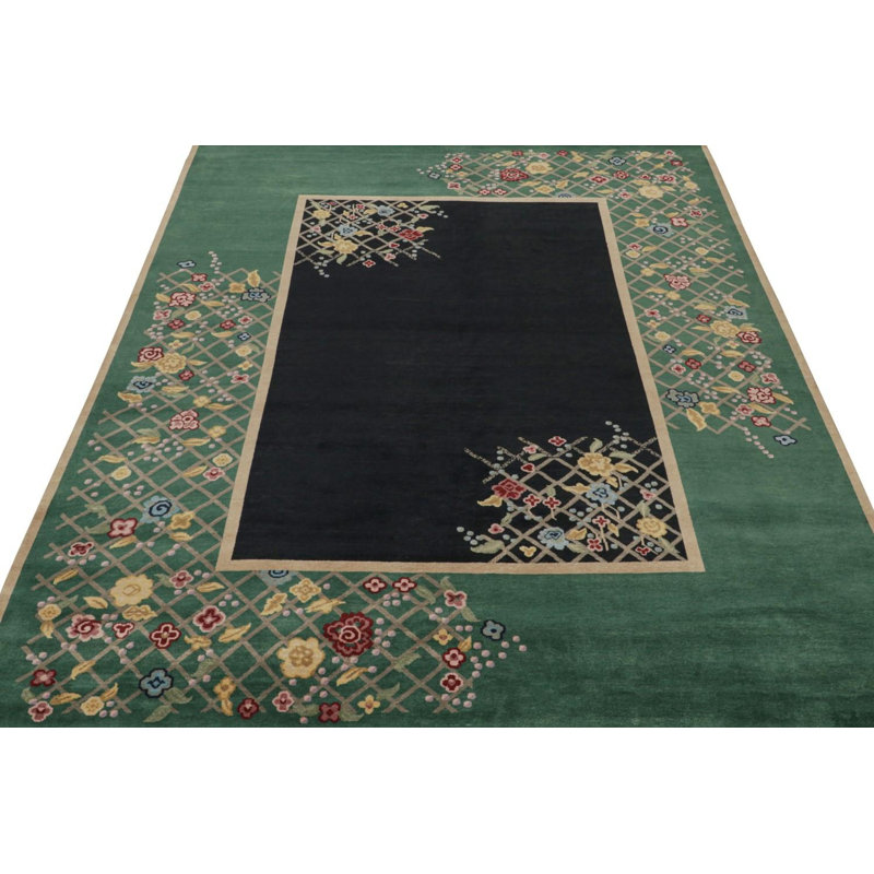 One-of-a-Kind Hand Knotted Area Rug, Rectangle 8'10" x 11'6"