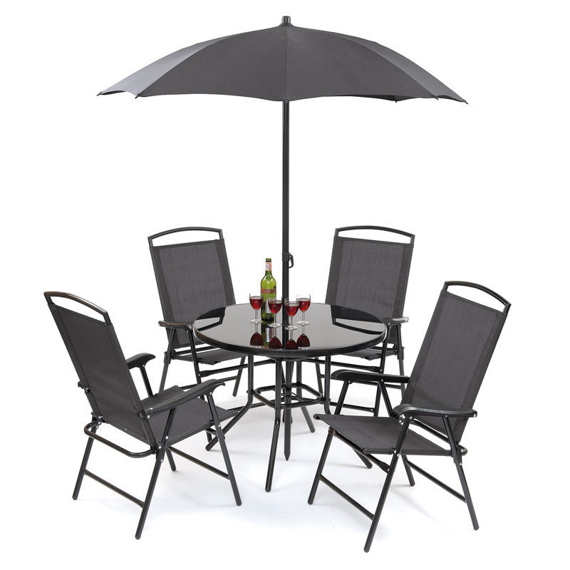 Isanti 4 - Person Patio Dining Set with Round Table