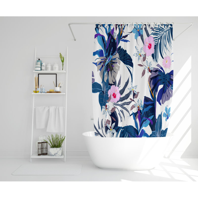 Kerensa Polyester Shower Curtain, 168cm H x 168cm W