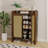 42.5" Tall Rattan Shoe Cabinet With Doors-847162536