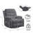 Swivel Rocker Recliner Chair with Massage and Heat, Oversized Reclining Sofa with 360° Swivel-1411095468