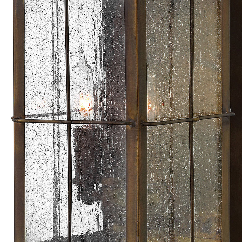 Lanterne murale d'extérieur 2 lumières Bingham, Terre de Sienne, DEL intégrées