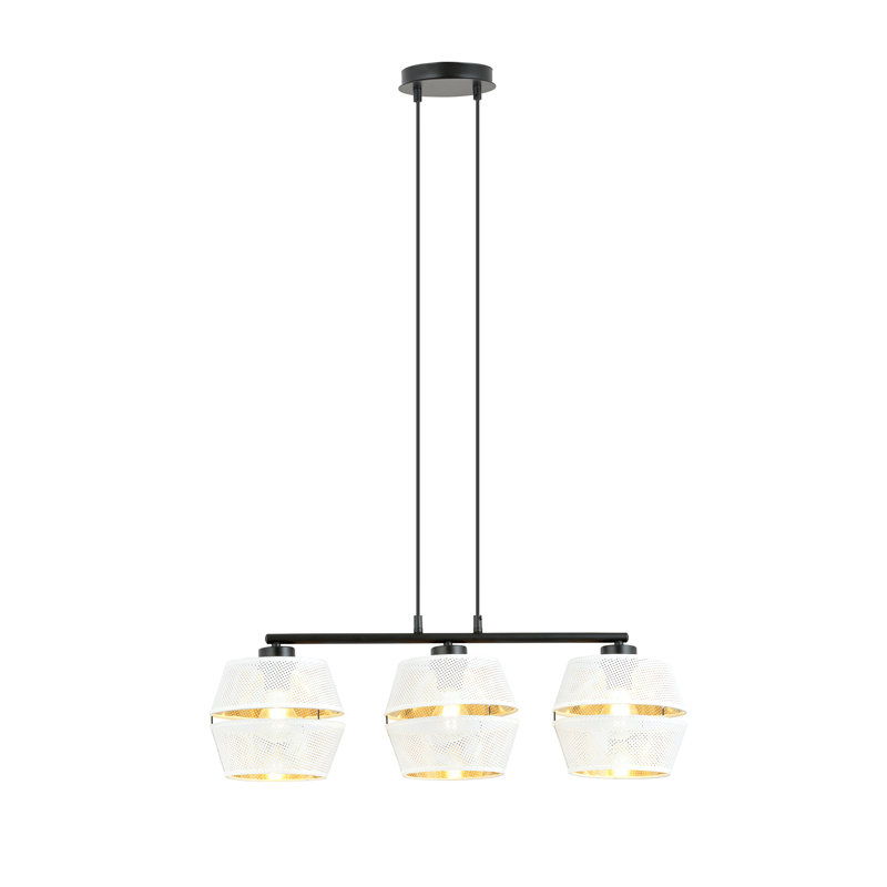 Abdulaahi 3 - Light Kitchen Island Pendant, White/Gold
