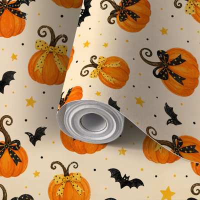 Rouleau de papier peint auto-adhésif pour la famille et les locataires Halloween