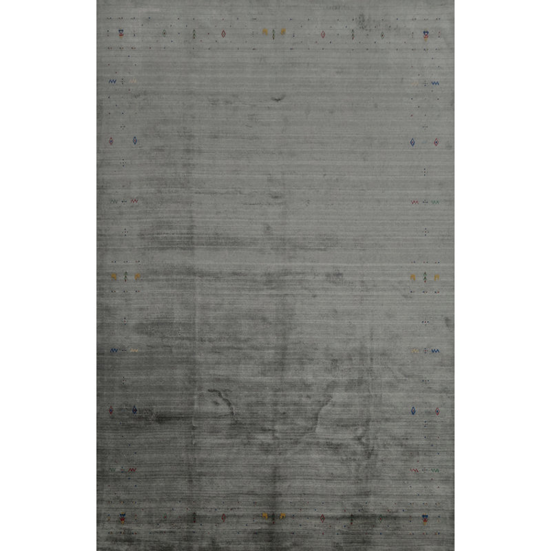 Tapis décoratif polyvalent de style Gabbeh 9 x 12 avec surface texturée subtile