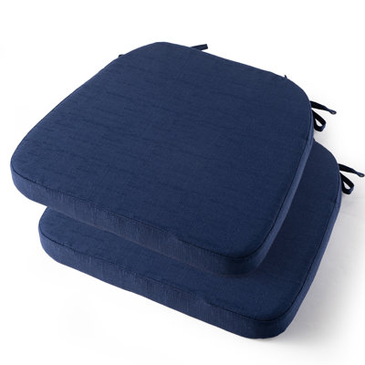 Chair Cushions for Dining Chairs with Ties, Indoor/Outdoor Kitchen Chair Pad with Non-Slip Backing, Dining Seat Cushion with Machine Washable Removable Cover, 16"x16"x2"