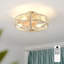 Ventilateur de plafond encastré 20 po avec luminaire et télécommande - style maison de campagne.-1787845038-1787845039
