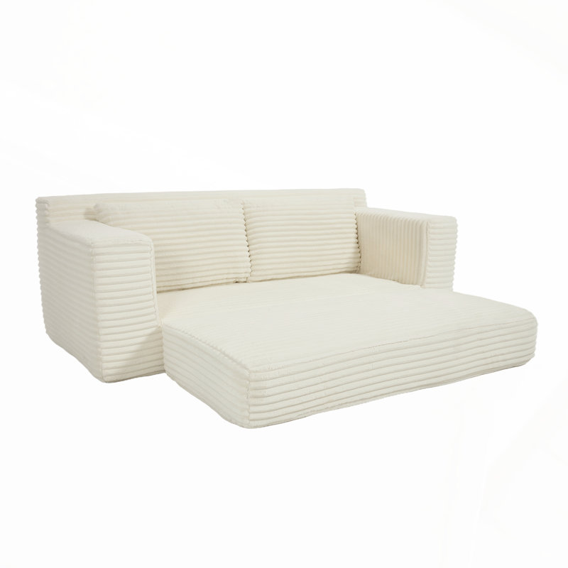 Canapé en velours côtelé Corduroy, Beige
