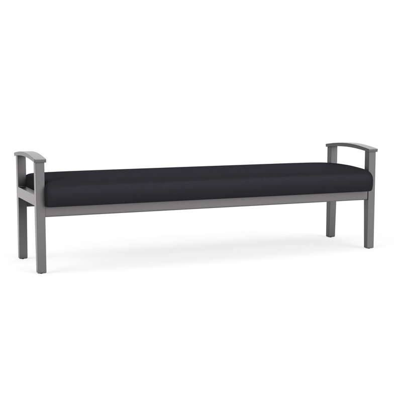 Banc en bois massif Amherst, Étain, Noir Patriot Plus