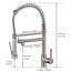 Robinet de cuisine en laiton massif, rétractable, nickel brossé, rotatif à 360 °, poignée simple, robinet à évier avec placage nickelé, style contemporain-1088227476-1088227477
