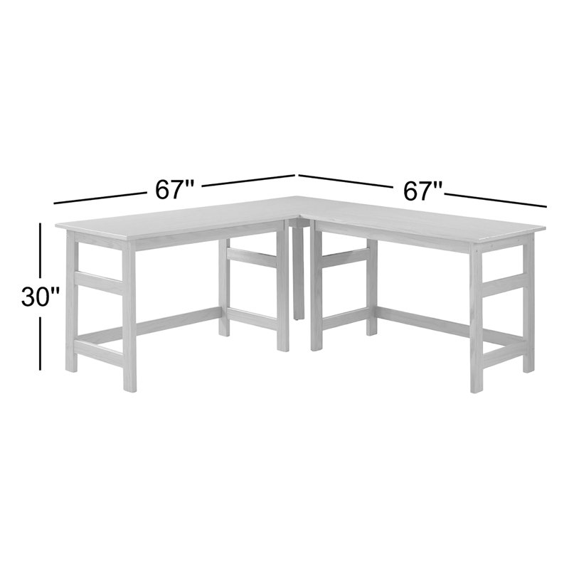 Jayashree L-Shaped Solid Wood Writing Desk