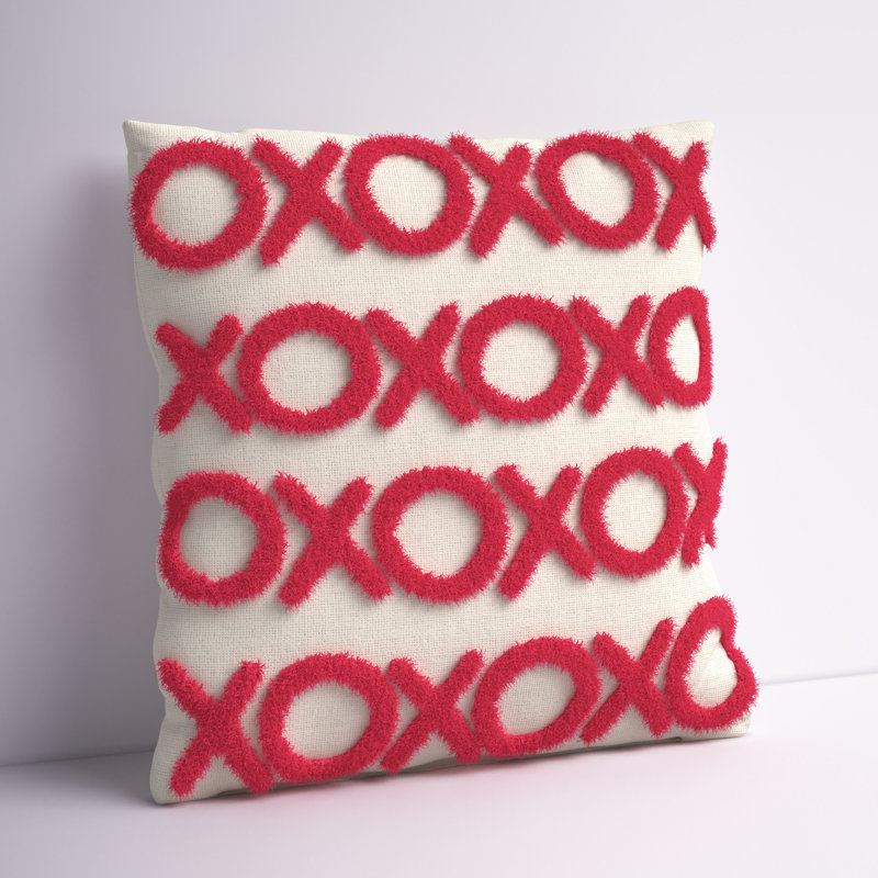 Cotton Throw Pillow, Hot Pink